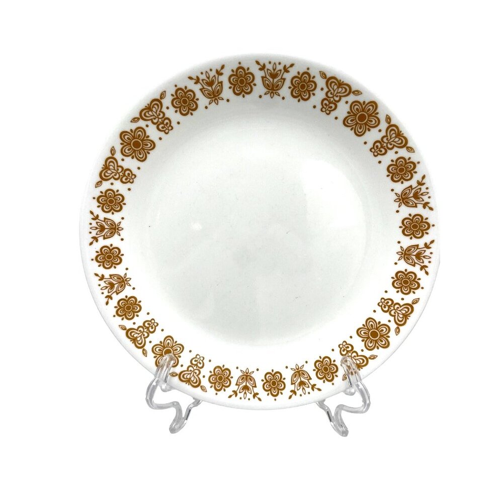 Corelle By Corning Butterfly Gold Design 10.25" Dinner Plate Made In USA Vintage